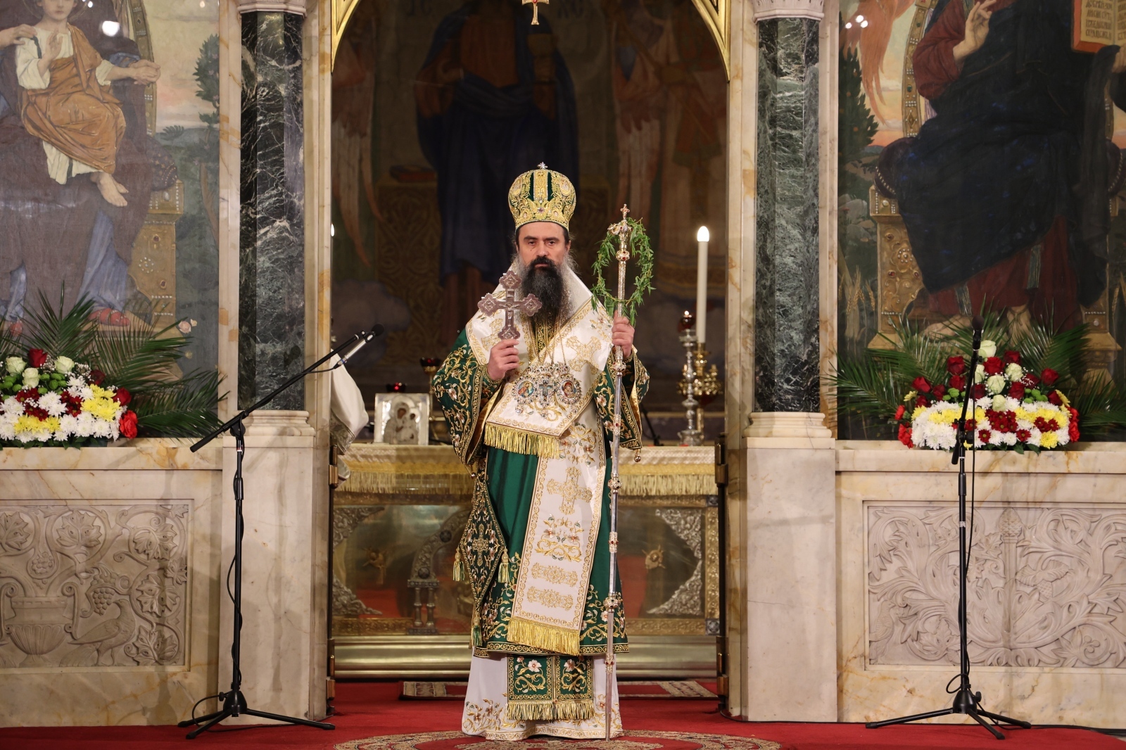 Българският патриарх Даниил възглави тържественото богослужение за Вход Господен в Йерусалим в София