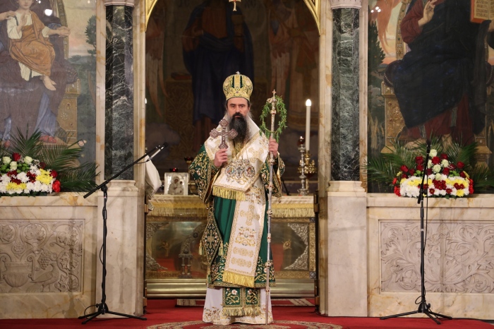 Българският патриарх Даниил възглави тържественото богослужение за Вход Господен в Йерусалим в София